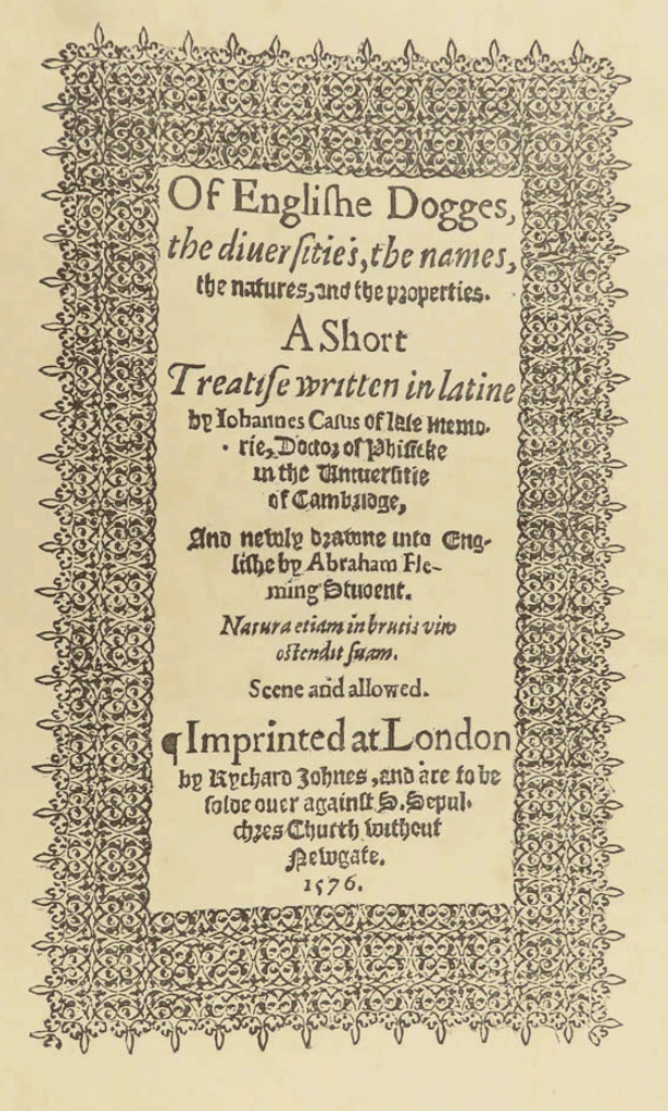 De Canibus Britannicis 1570